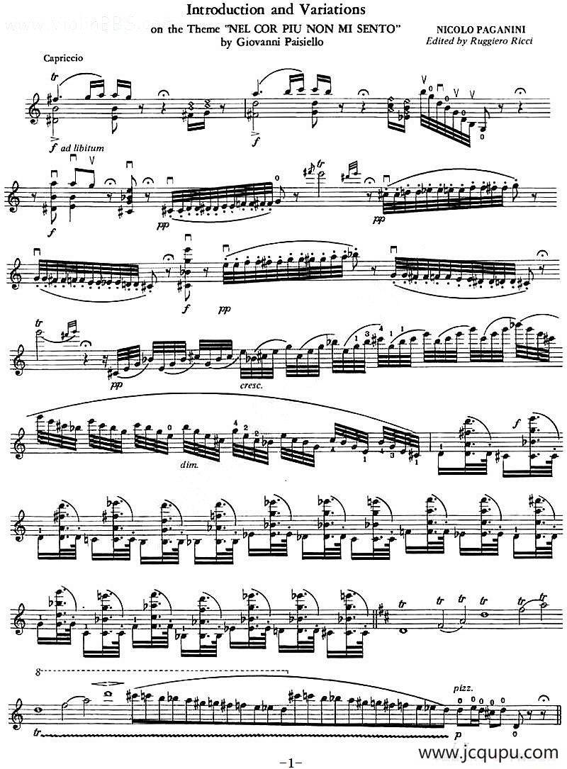 Introduction and Variations简谱