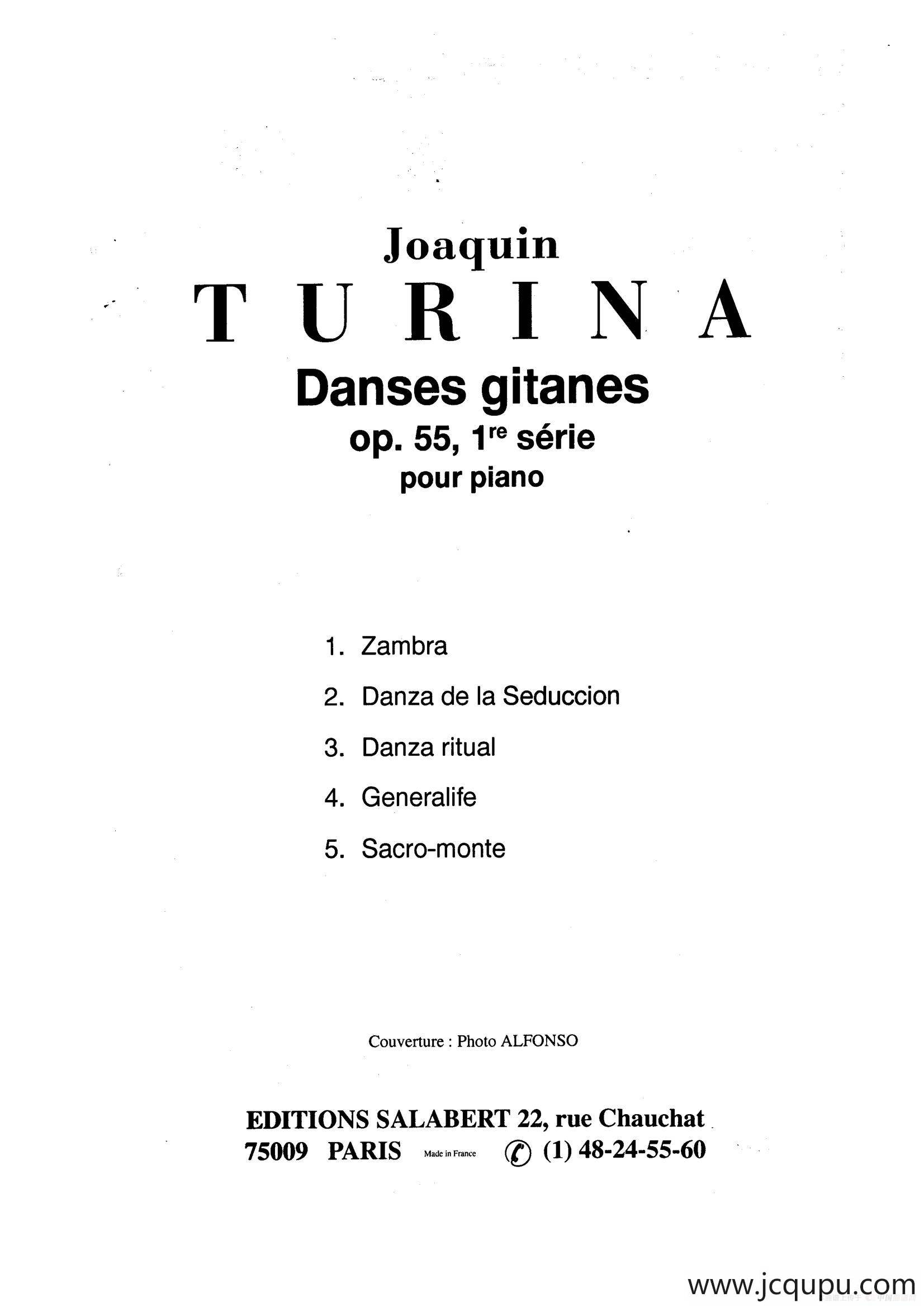 Danzas Gitanas Op.55（吉普赛舞曲）（华金·图里纳作曲版）简谱