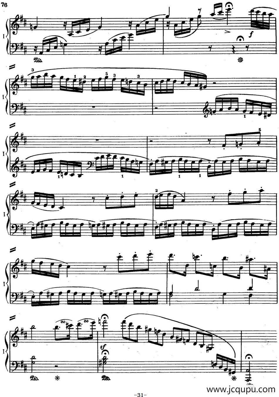 二十八部钢琴协奏曲 No.5（P31-45）简谱