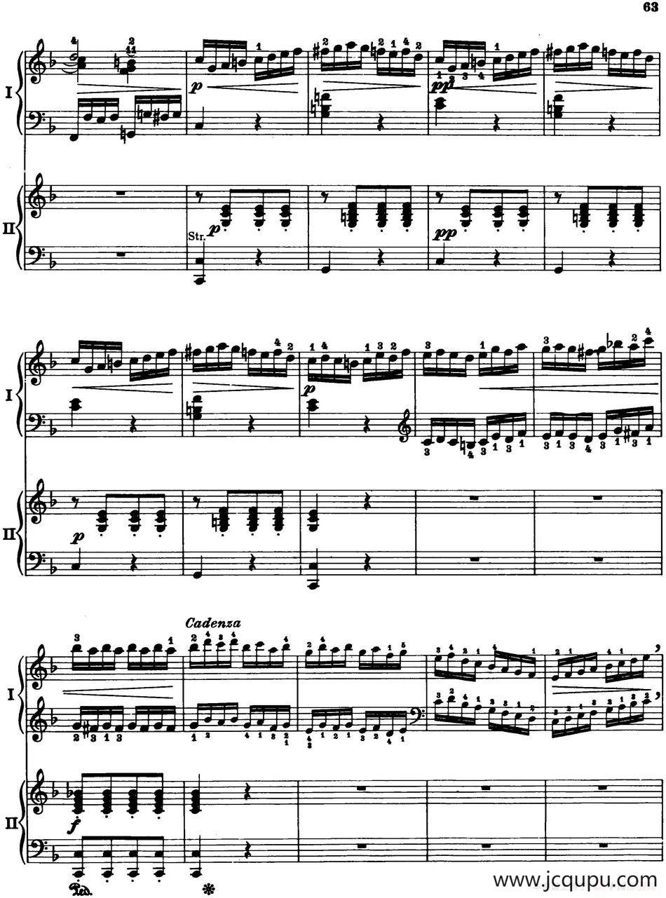 二十八部钢琴协奏曲 No.19（P61-78）简谱