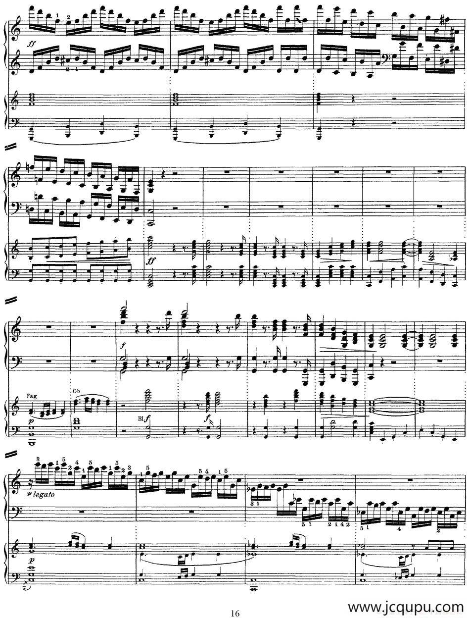 二十八部钢琴协奏曲 No.25（P16-30）简谱