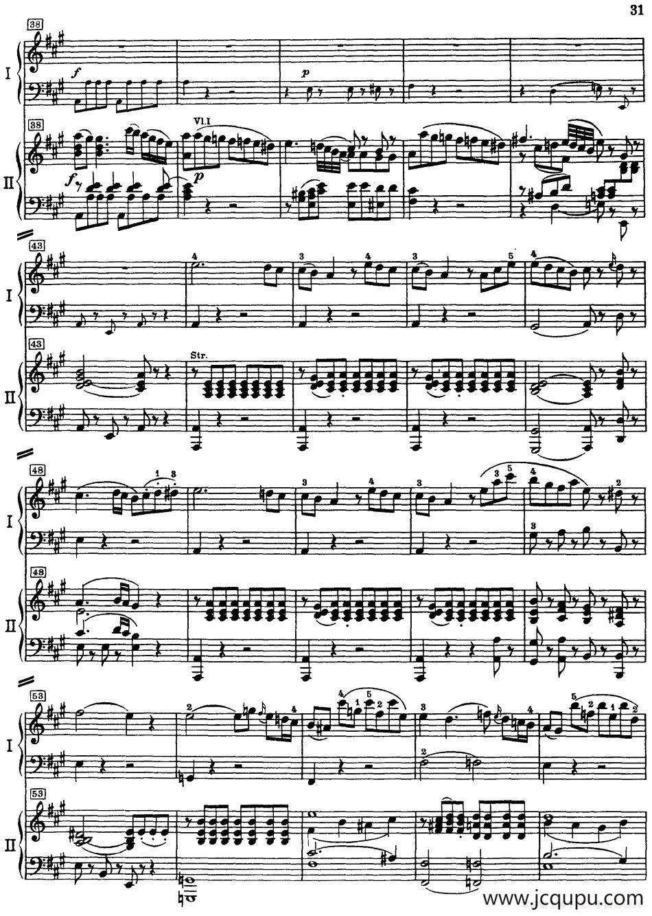 二十八部钢琴协奏曲 No.26（(P31-45）简谱