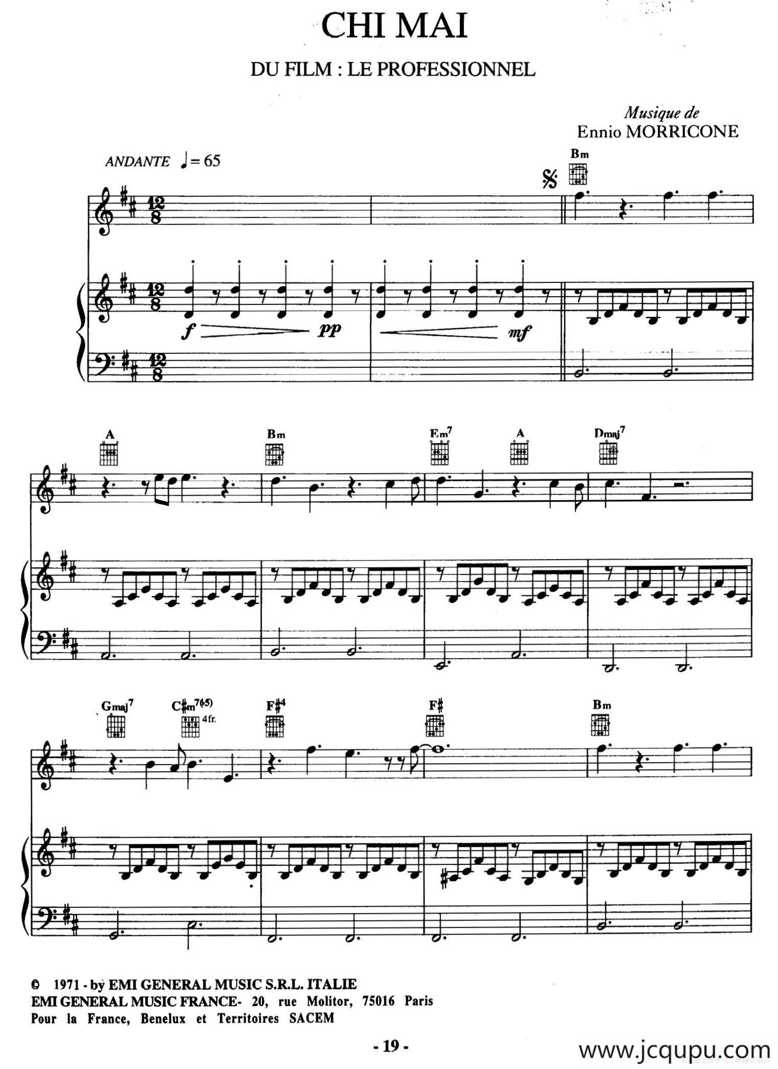 电影配乐大师莫瑞康最佳20首钢琴谱（Best of Ennio Morricone·5）简谱