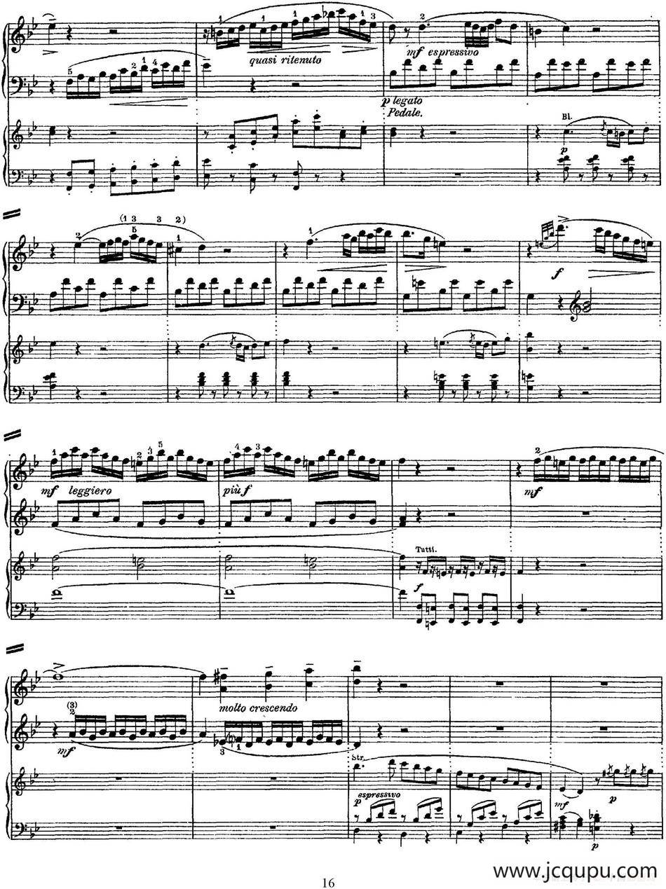 二十八部钢琴协奏曲 No.27（P16-30）简谱