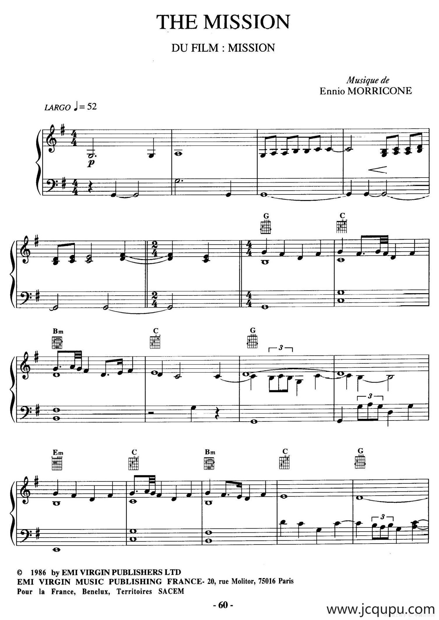 电影配乐大师莫瑞康最佳20首钢琴谱（Best of Ennio Morricone·17）简谱