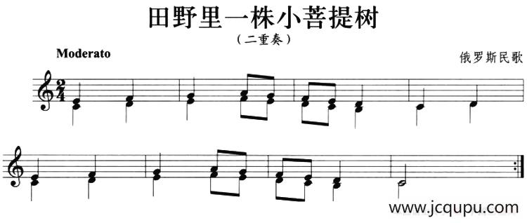 田野里一株小菩提树（小号）简谱