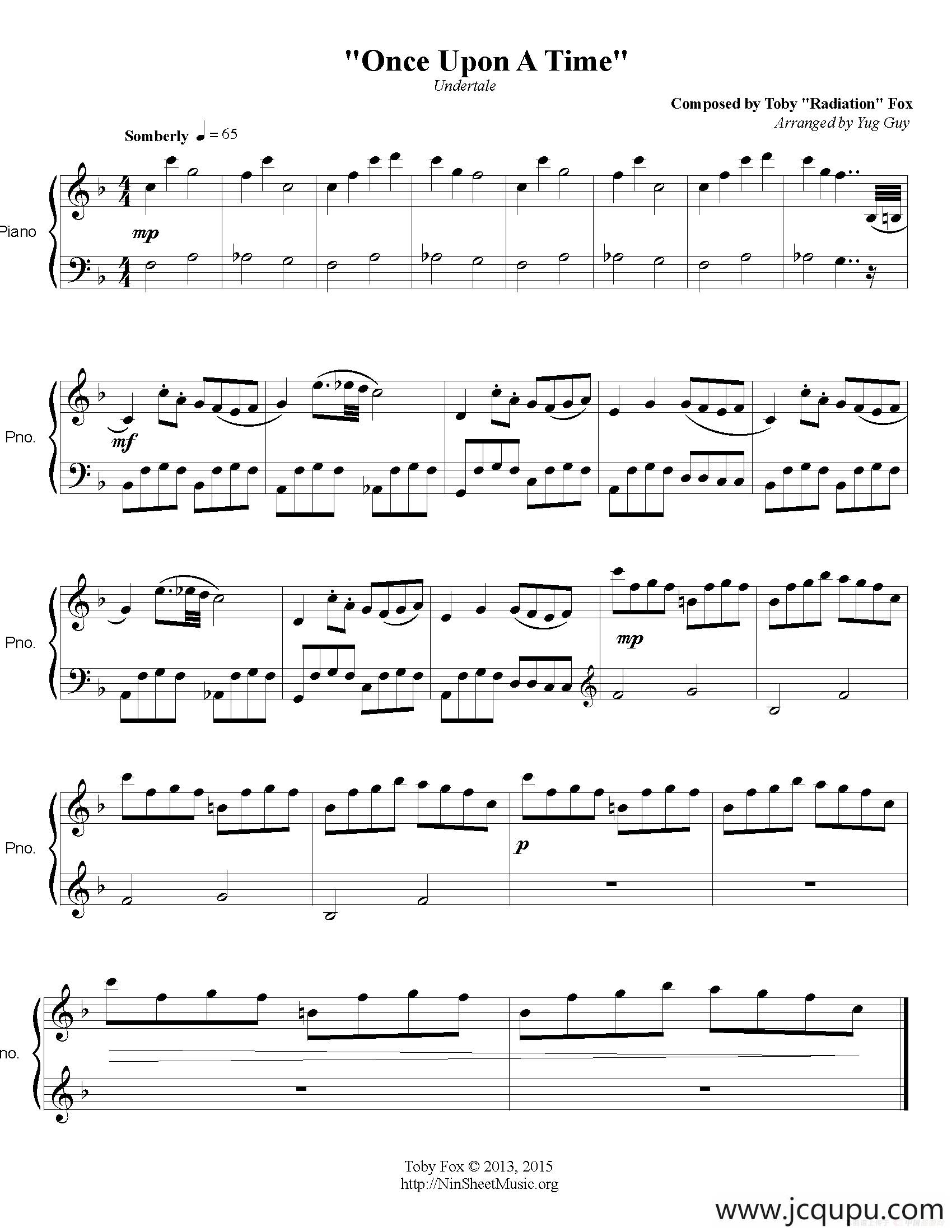 Once Upon a Time简谱