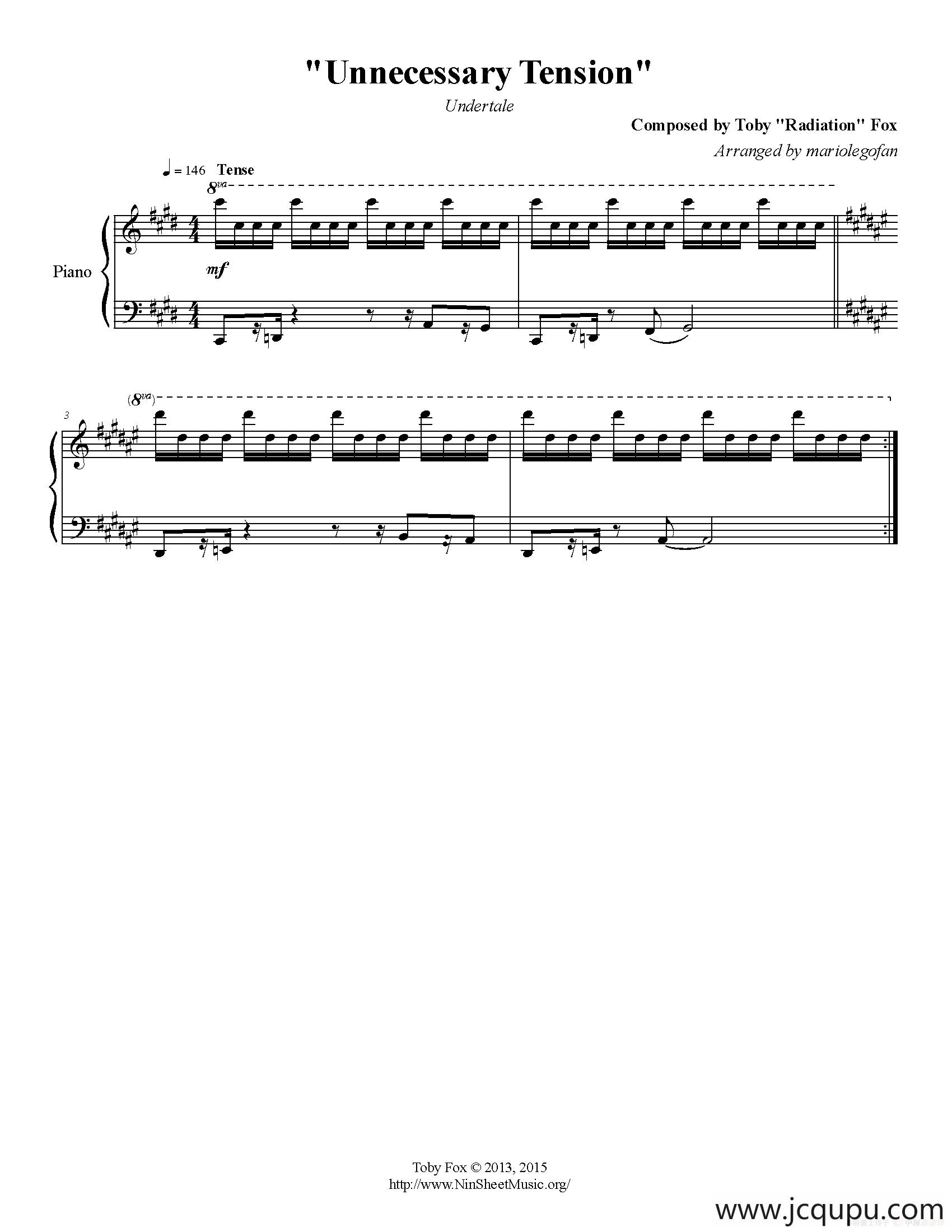 Unnecessary Tension简谱