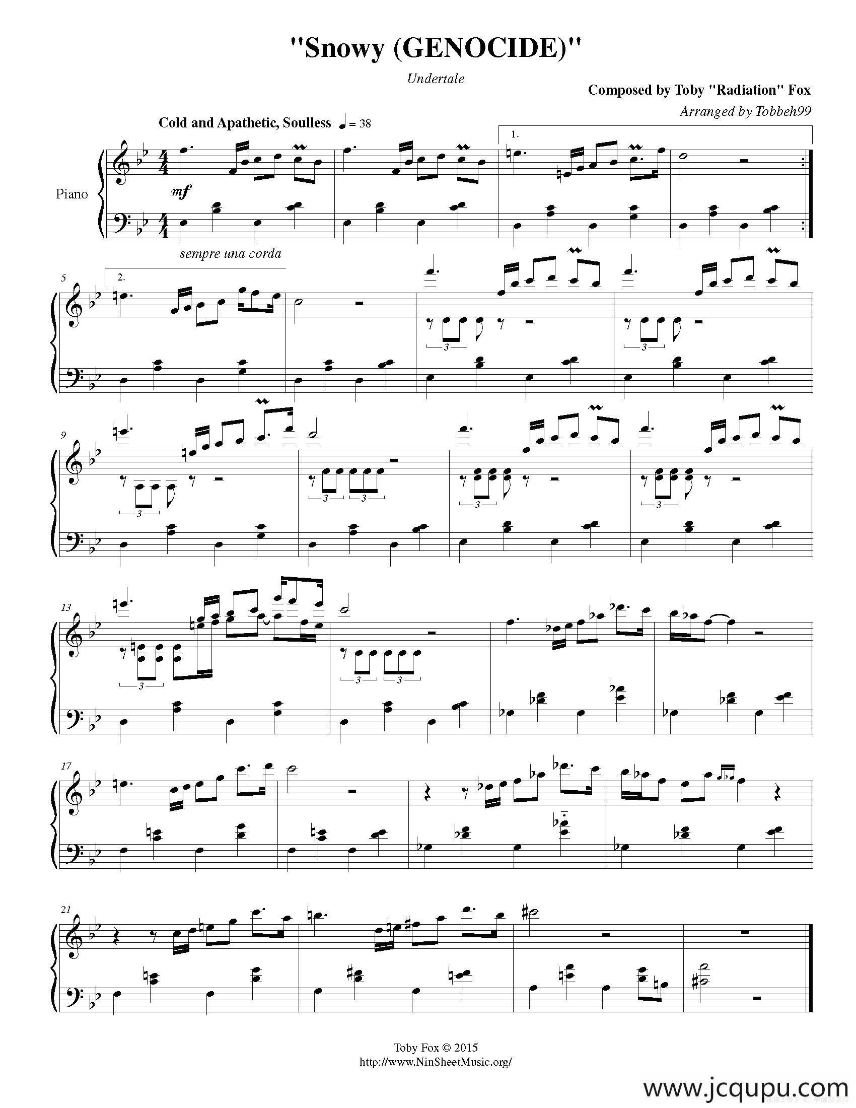 Snowy（Genocide）简谱