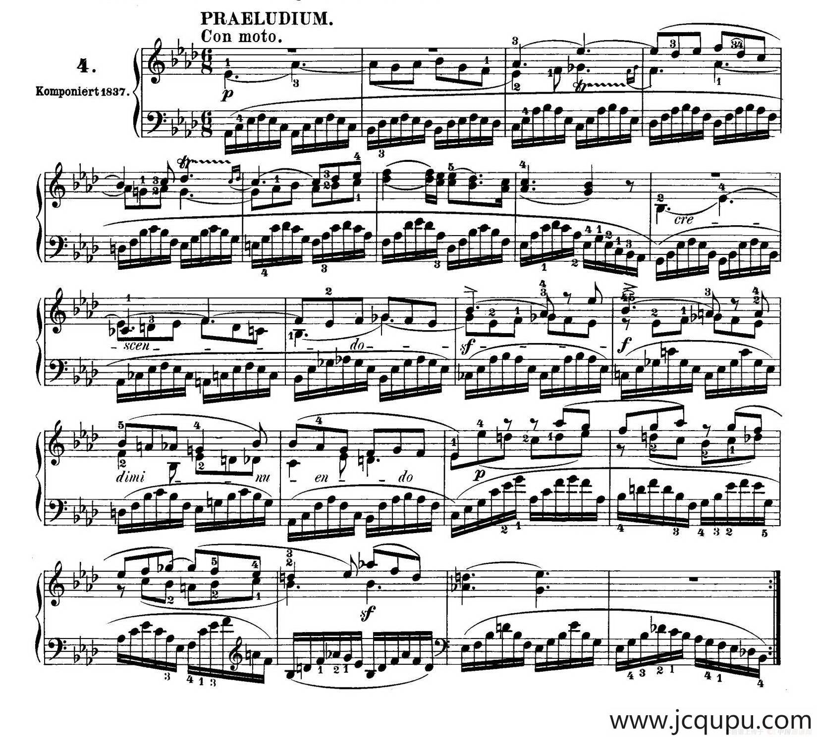 6 Preludes and Fugues Op.35（6首前奏曲与赋格·4）简谱