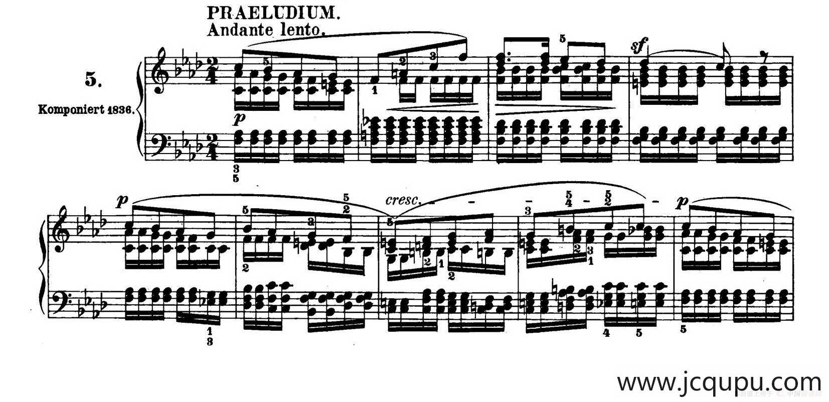 6 Preludes and Fugues Op.35（6首前奏曲与赋格·5）简谱