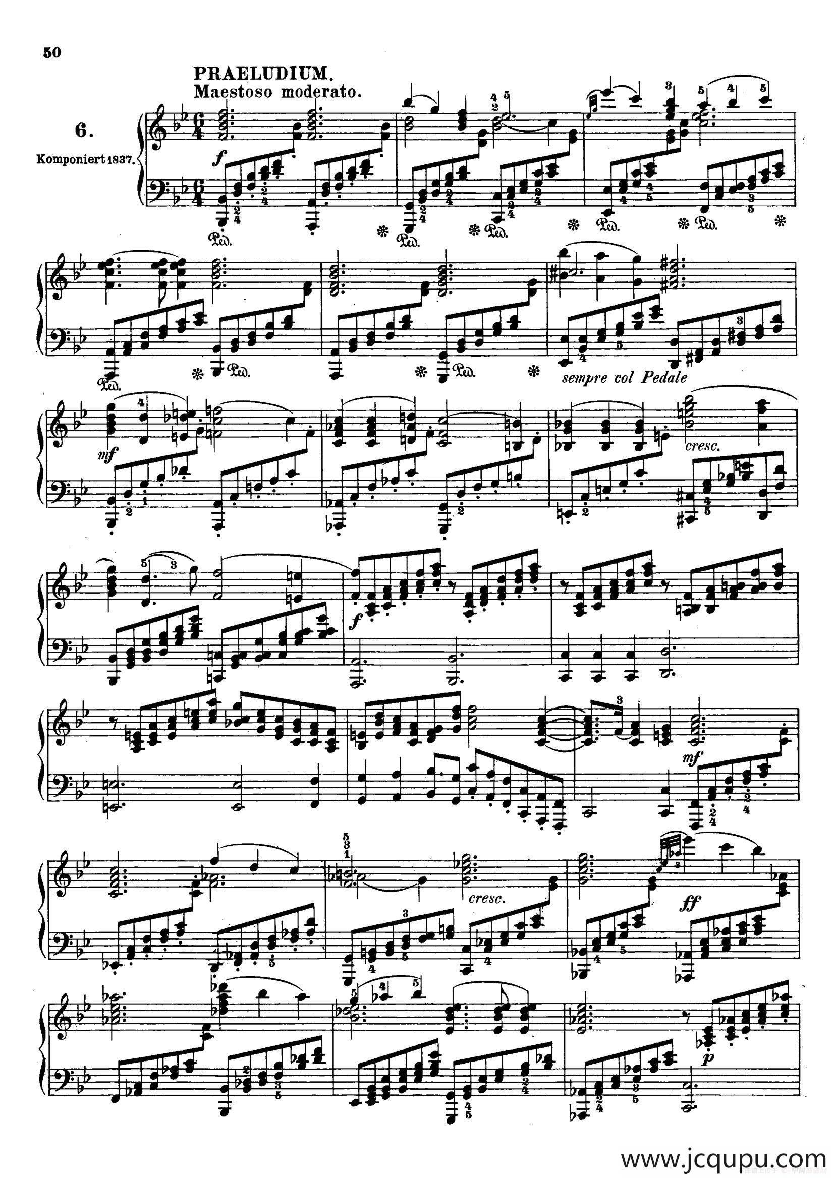 6 Preludes and Fugues Op.35（6首前奏曲与赋格·6）简谱