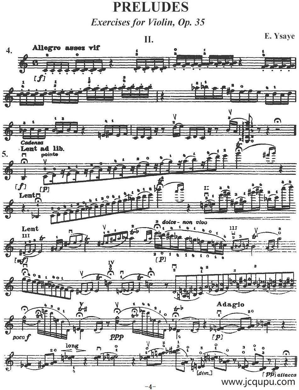 伊萨伊作品集：Preludes Op.35（II）简谱