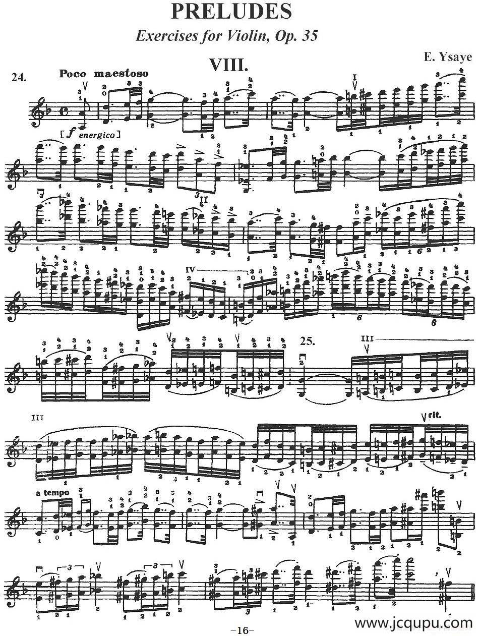 伊萨伊作品集：Preludes Op.35（VIII）简谱