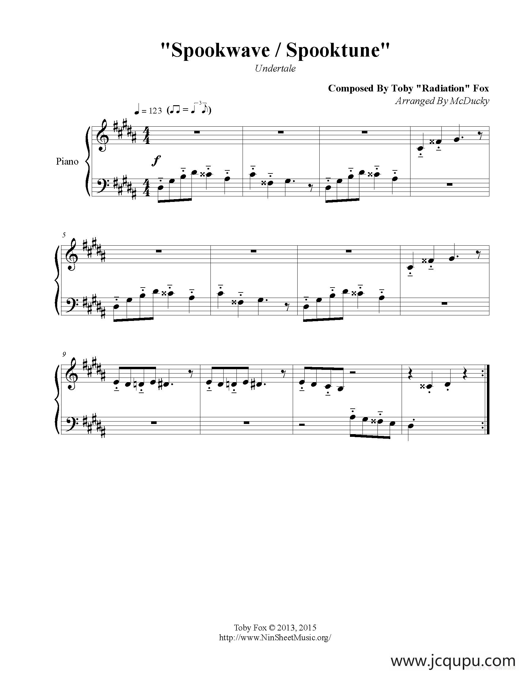 Spooktune简谱