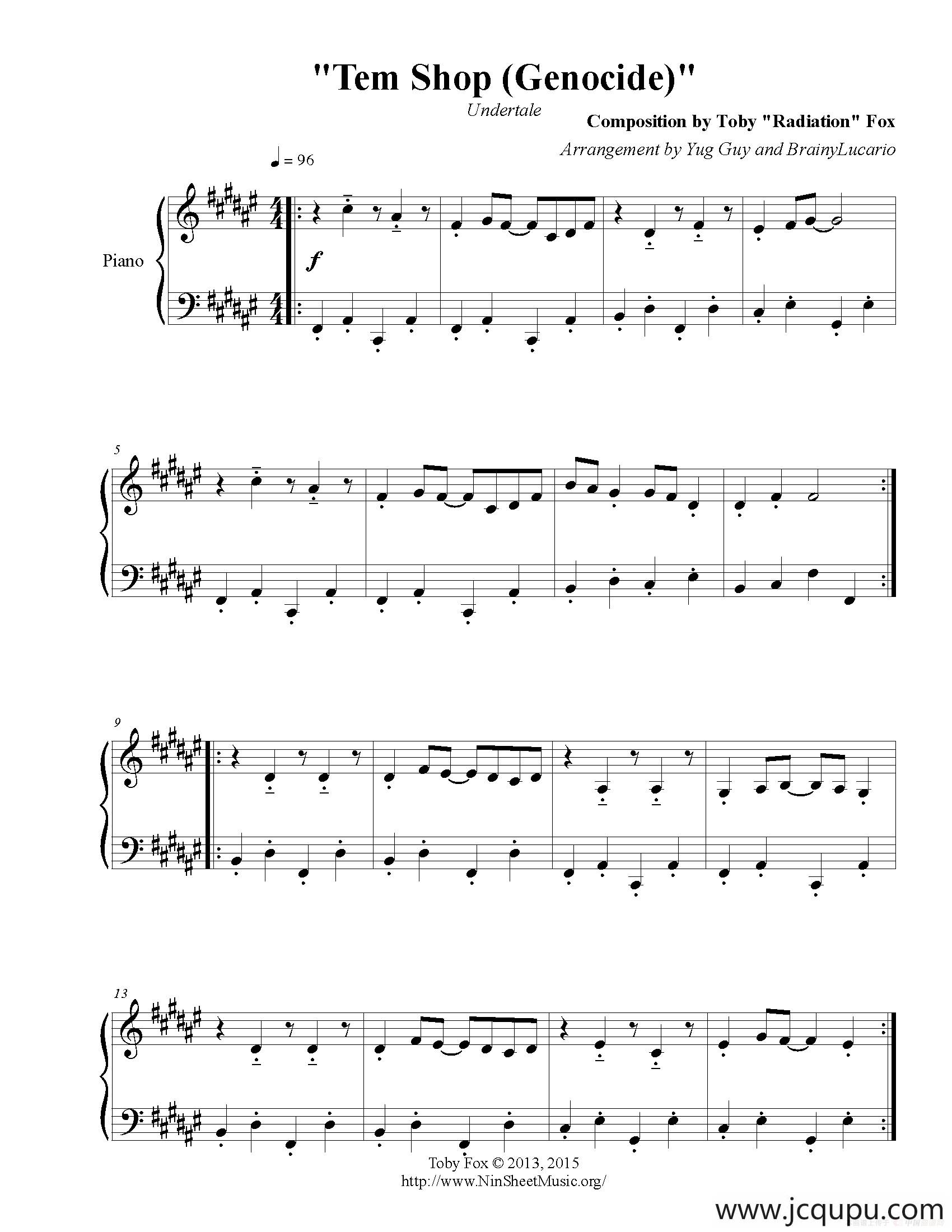 Tem Shop (Genocide)简谱