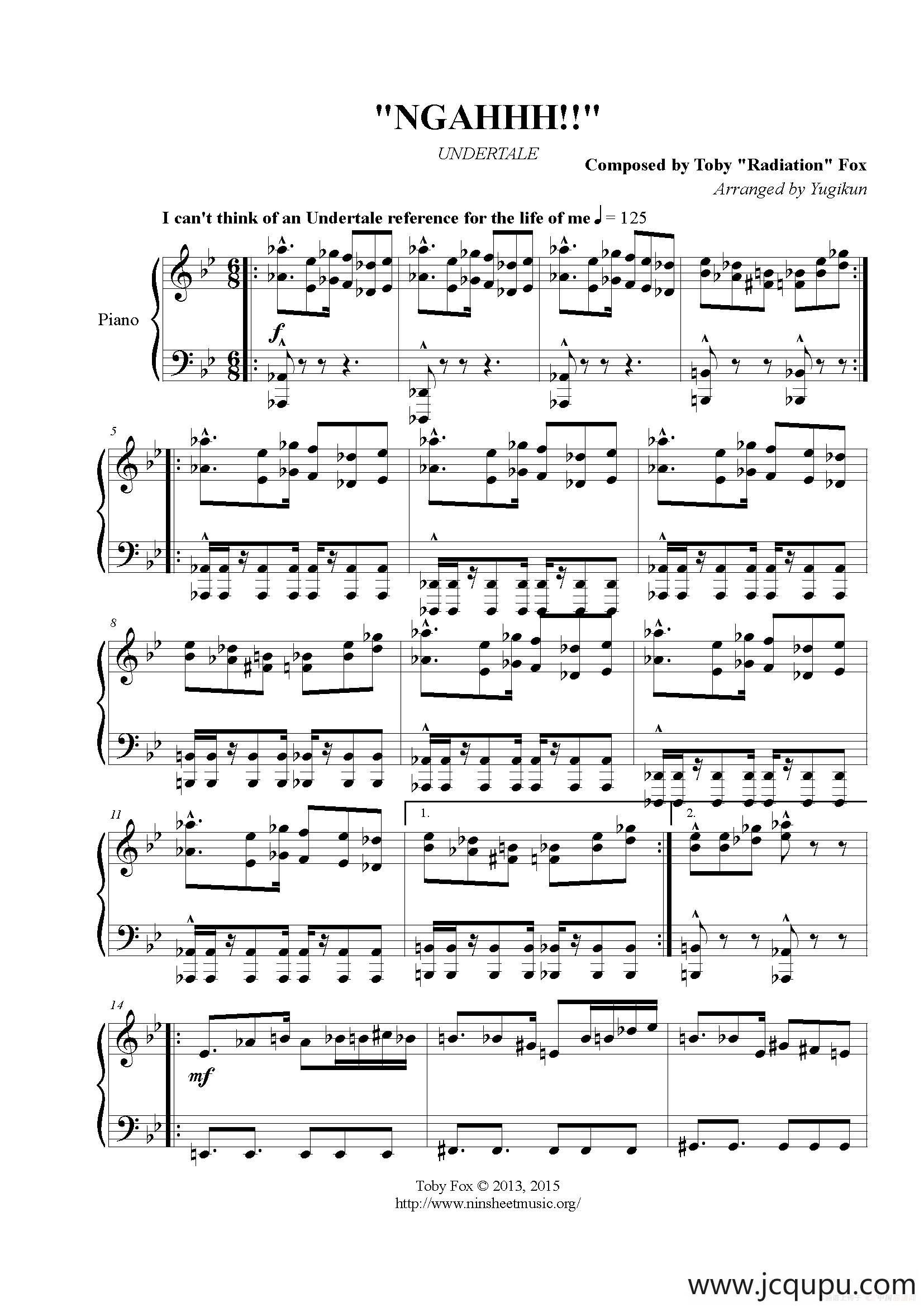 NGAAHH!简谱