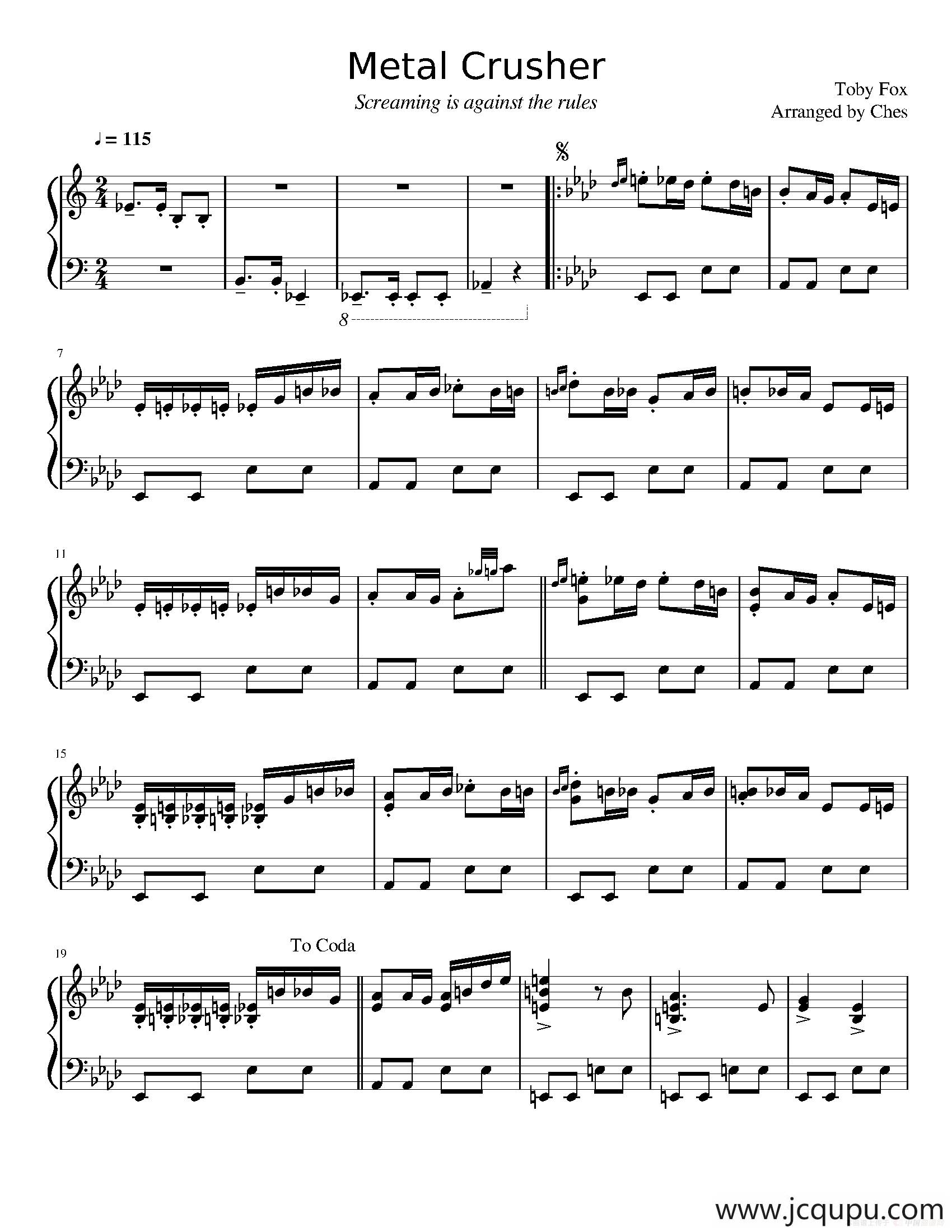 Metal Crusher简谱