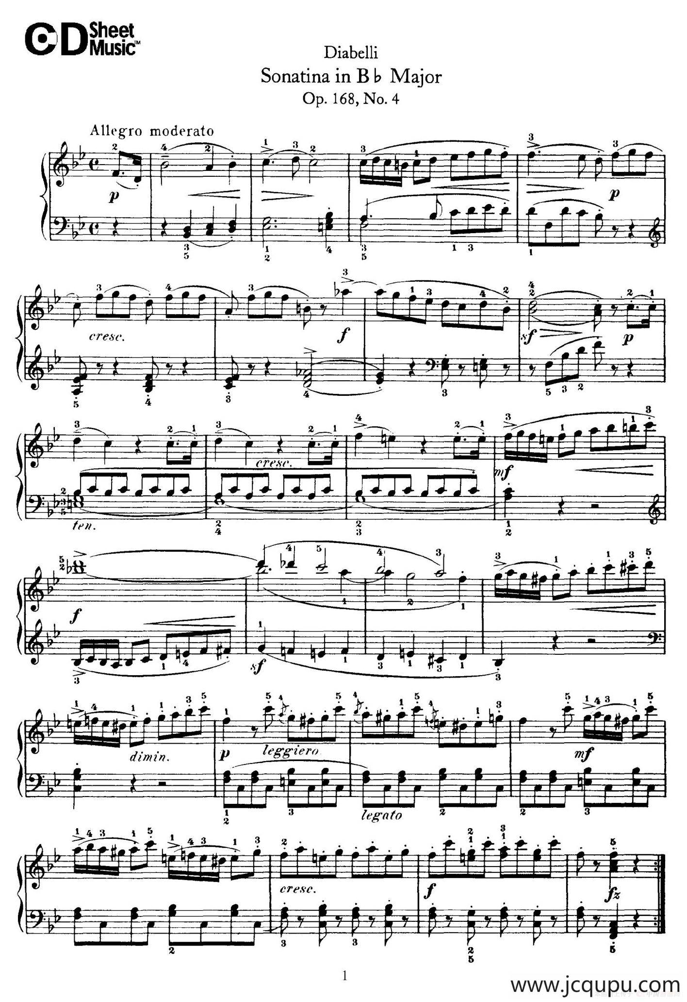 7 Piano Sonatinas Op.168（7首钢琴小奏鸣曲 No.4）简谱