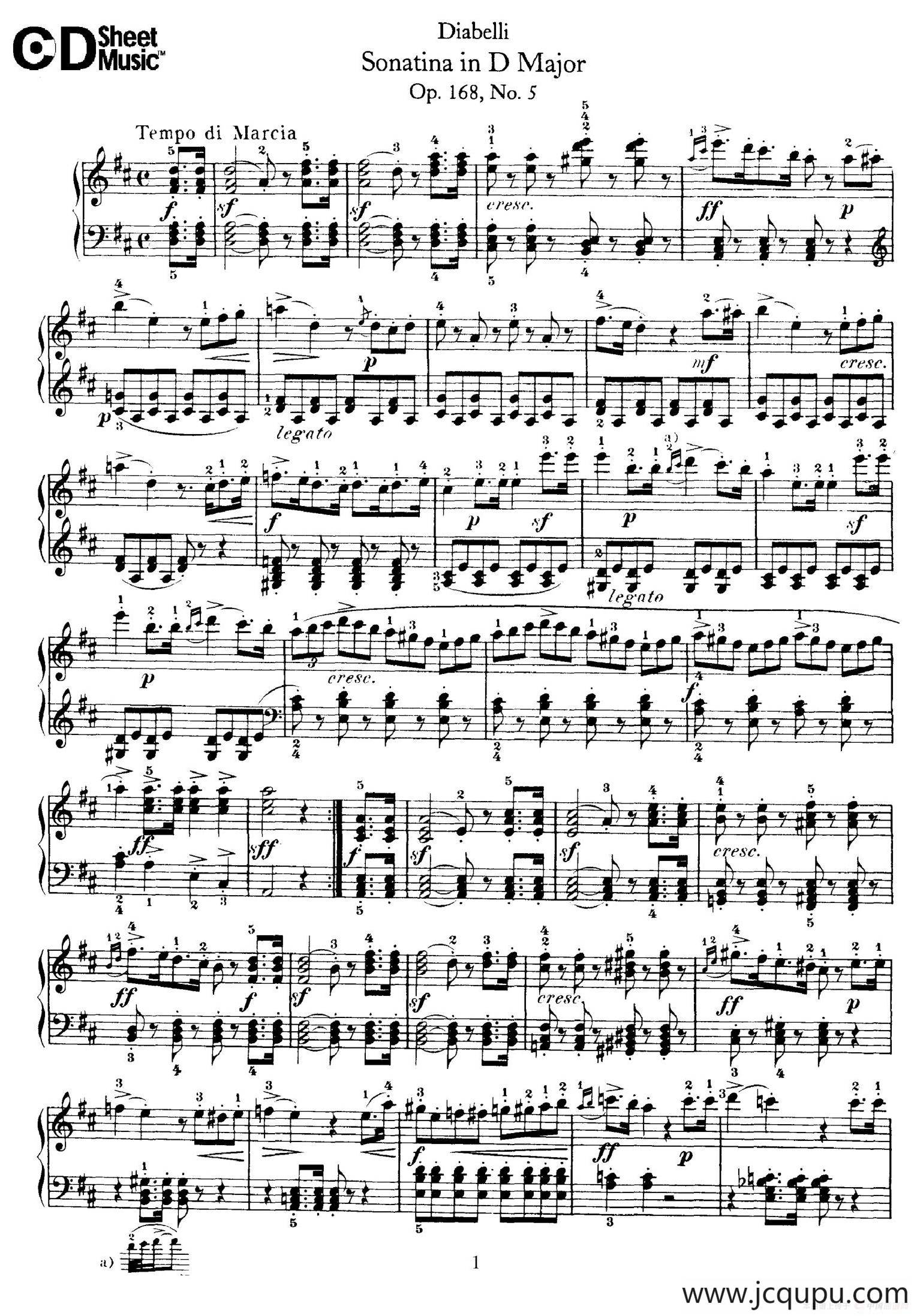 7 Piano Sonatinas Op.168（7首钢琴小奏鸣曲 No.5）简谱