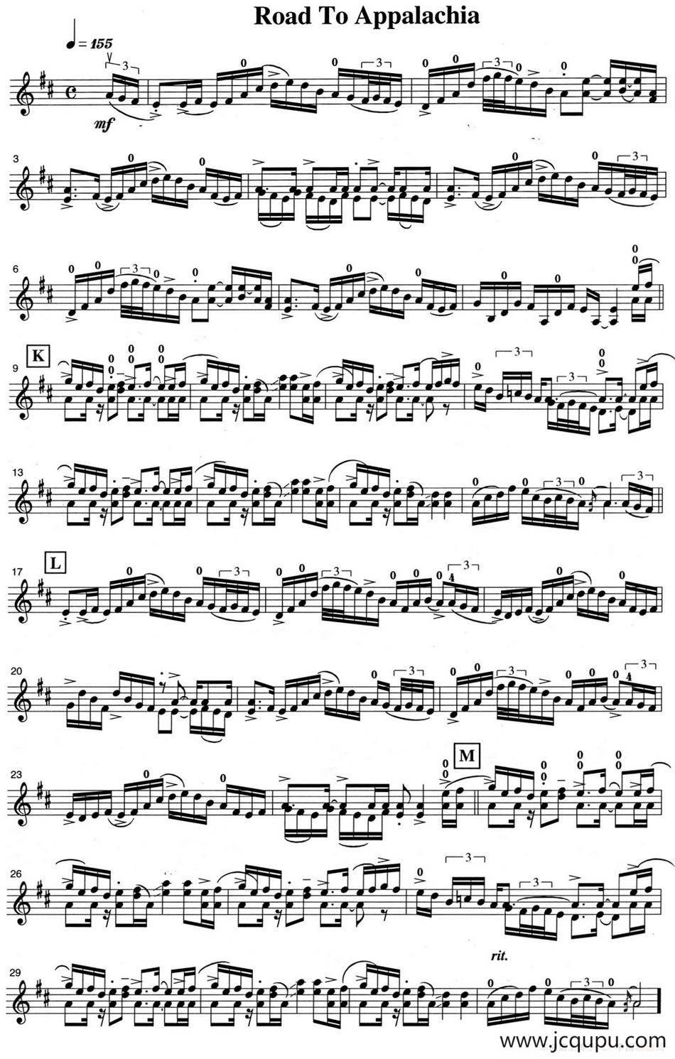 Road To Appalachia简谱