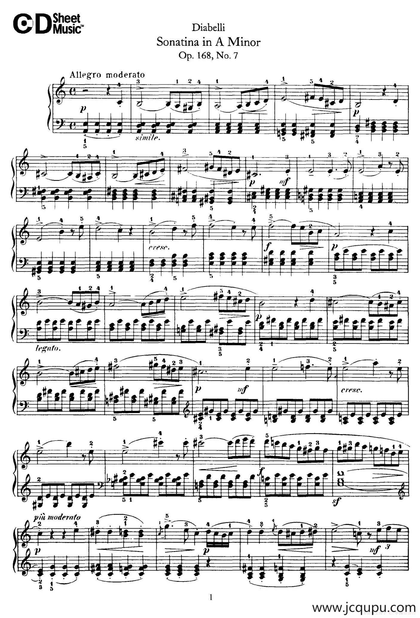 7 Piano Sonatinas Op.168（7首钢琴小奏鸣曲 No.7）简谱