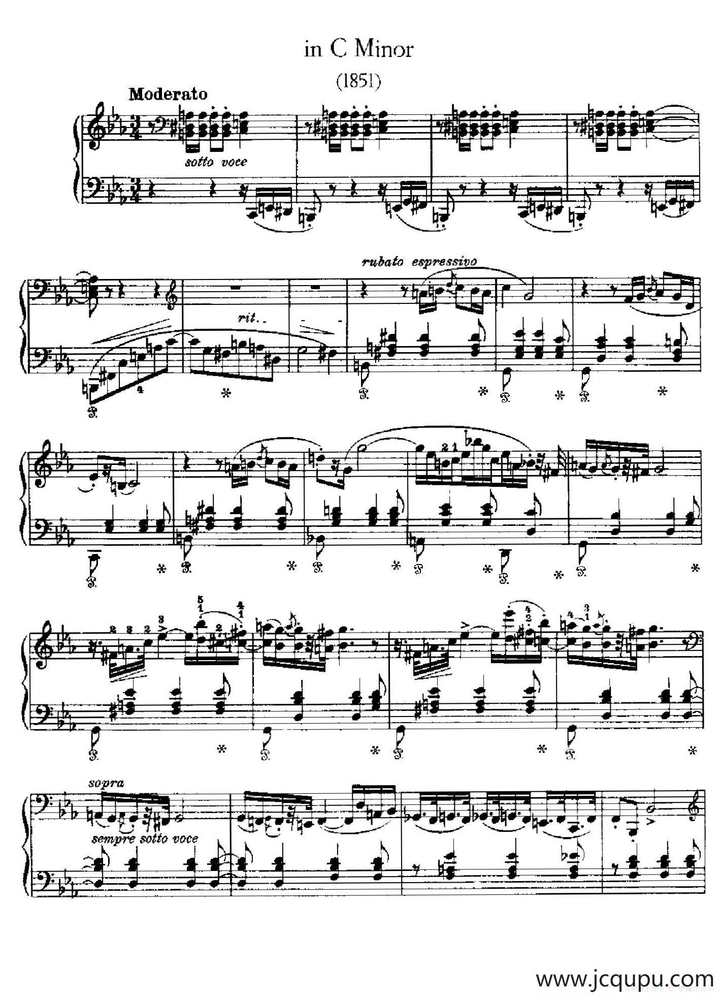 Two Polonaises S.223（2首波洛奈兹舞曲·c小调）简谱