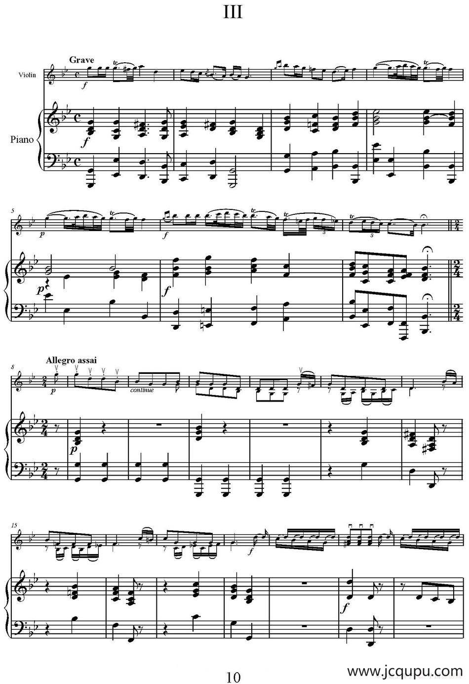 Devil's Trill（III、小提琴+钢琴伴奏）简谱