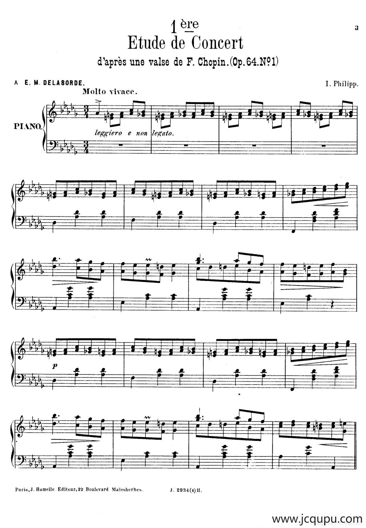 6 Etudes de Concert（6首音乐会练习曲·1）简谱