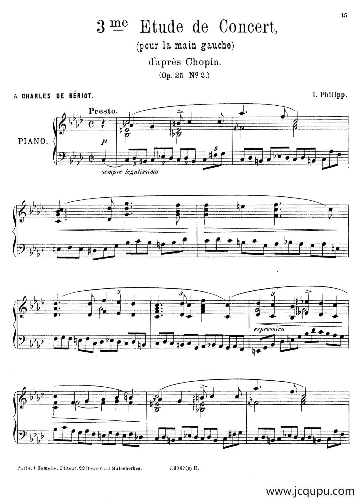 6 Etudes de Concert（6首音乐会练习曲·3）简谱