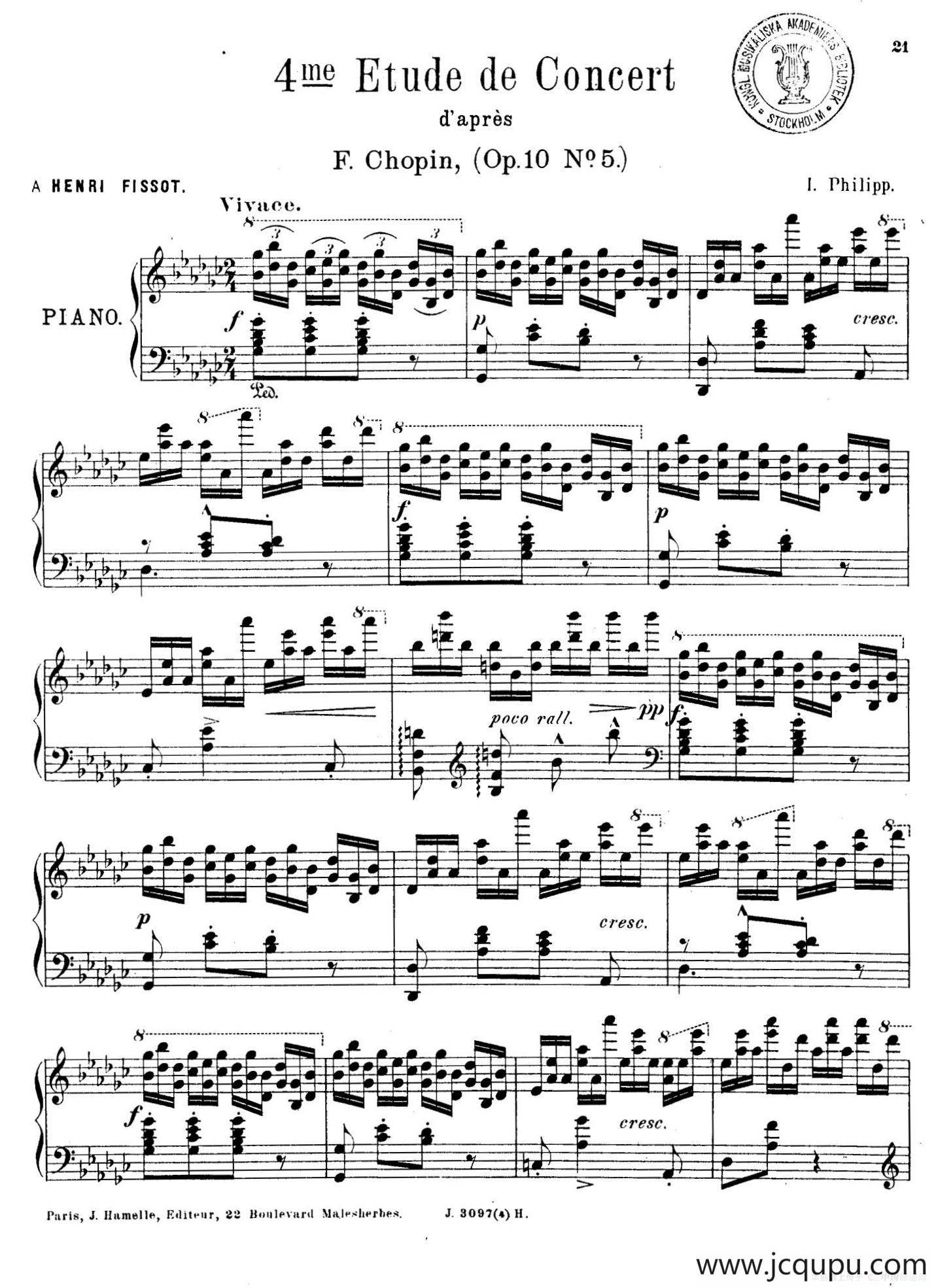 6 Etudes de Concert（6首音乐会练习曲·4）简谱