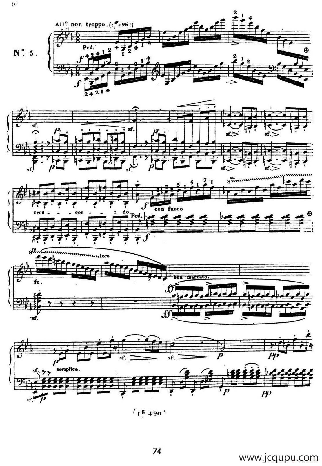 24 Exercices et Preludes Op.21（24首前奏练习曲·5）简谱