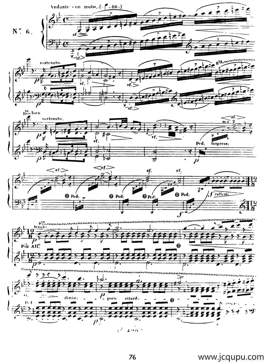 24 Exercices et Preludes Op.21（24首前奏练习曲·6）简谱