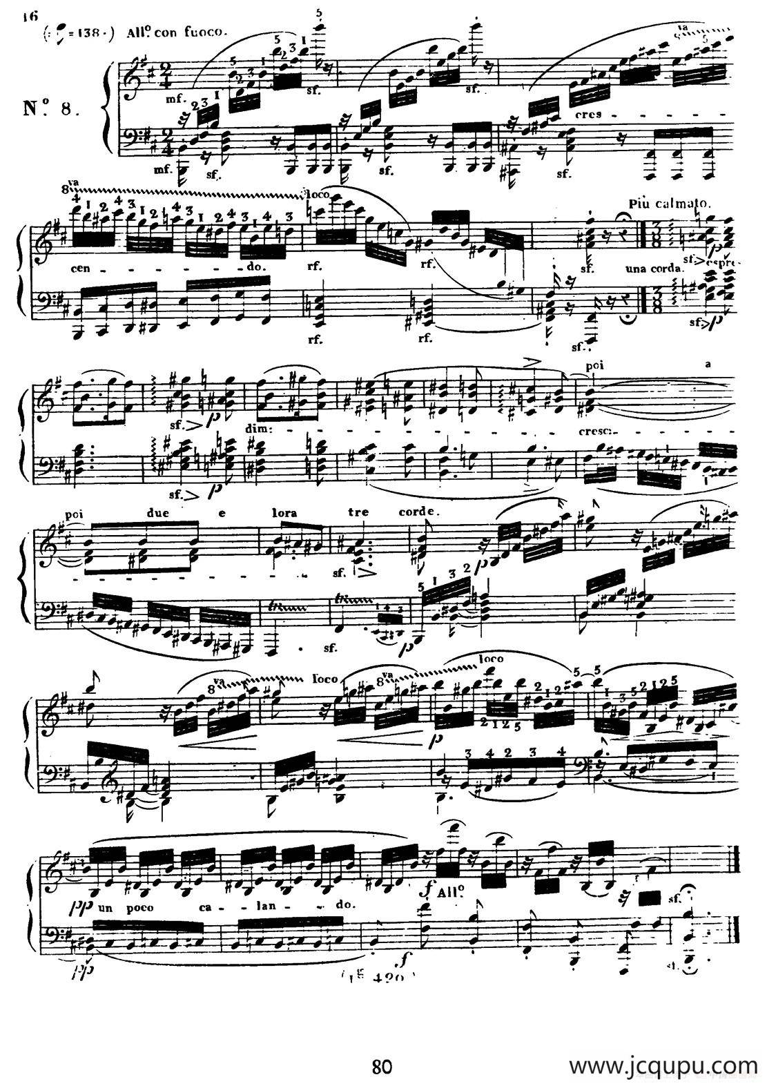 24 Exercices et Preludes Op.21（24首前奏练习曲·8）简谱