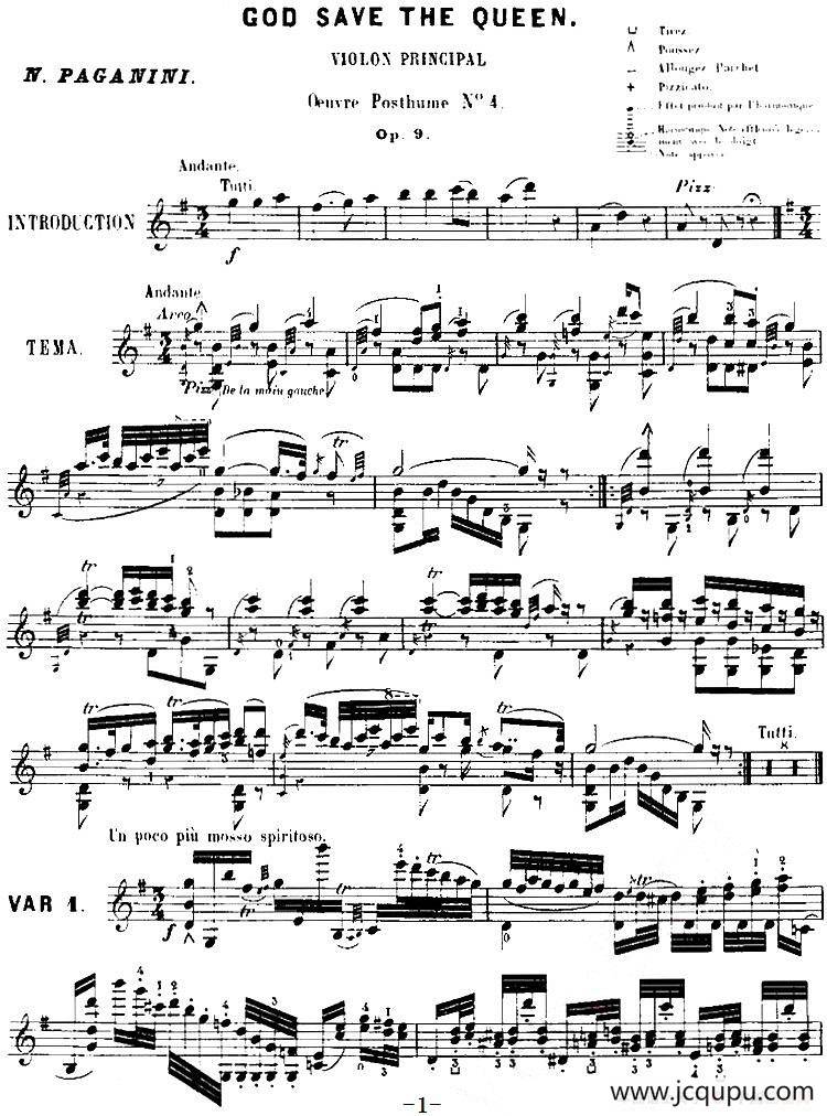 God Save the Queen（上帝保佑女王）简谱