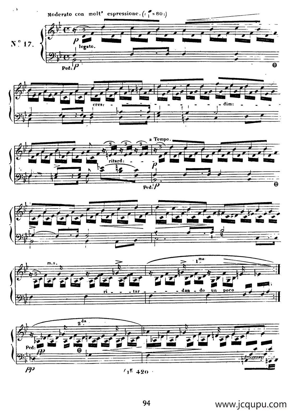 24 Exercices et Preludes Op.21（24首前奏练习曲·17）简谱