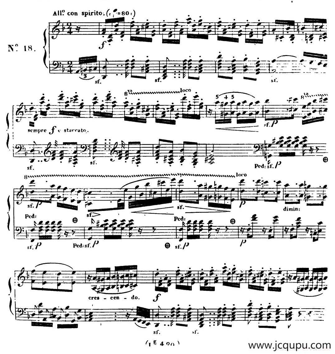 24 Exercices et Preludes Op.21（24首前奏练习曲·18）简谱
