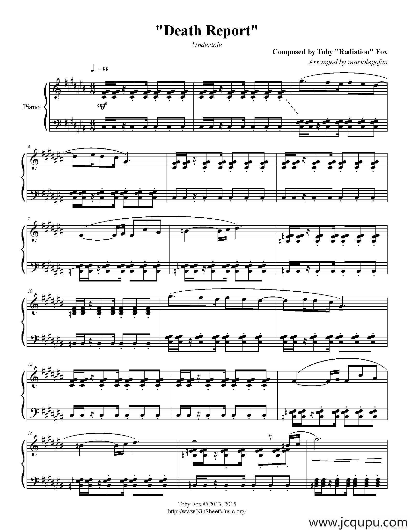 Death Report简谱