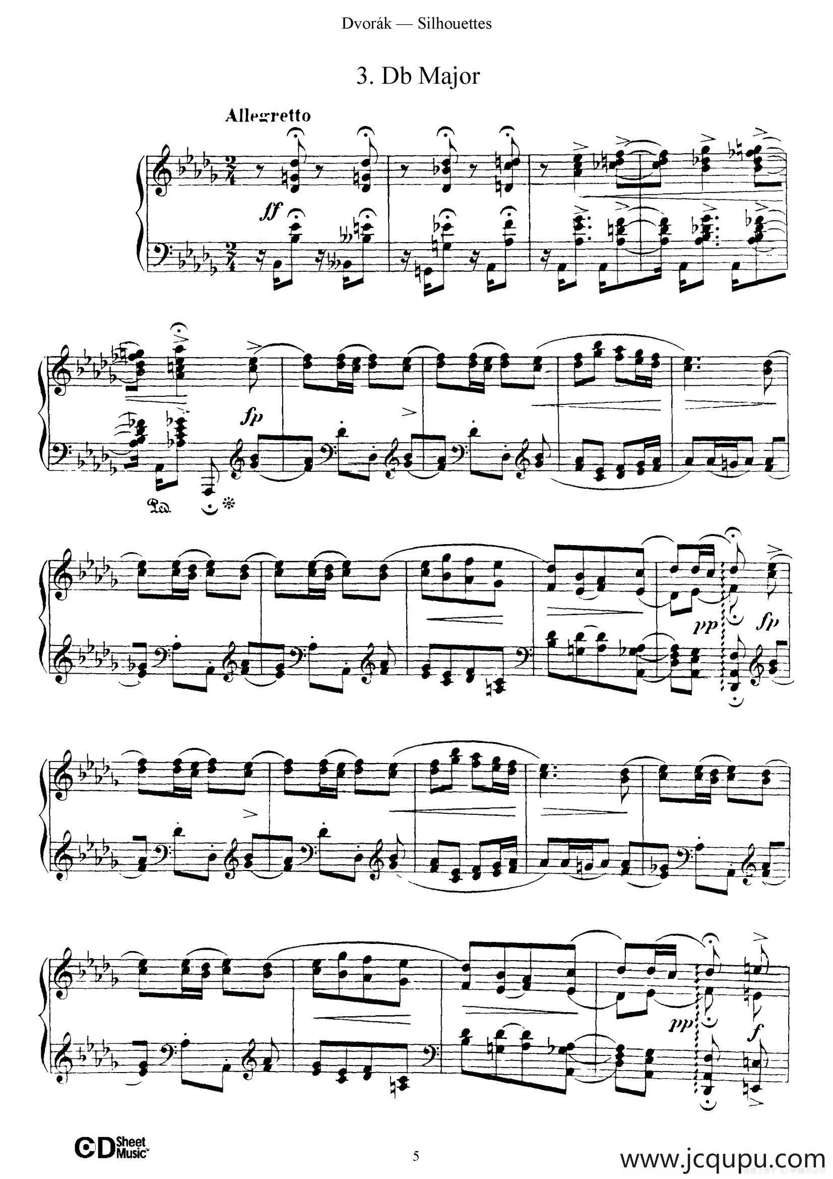 12 Silhouettes Op.8（12首剪影·3）简谱