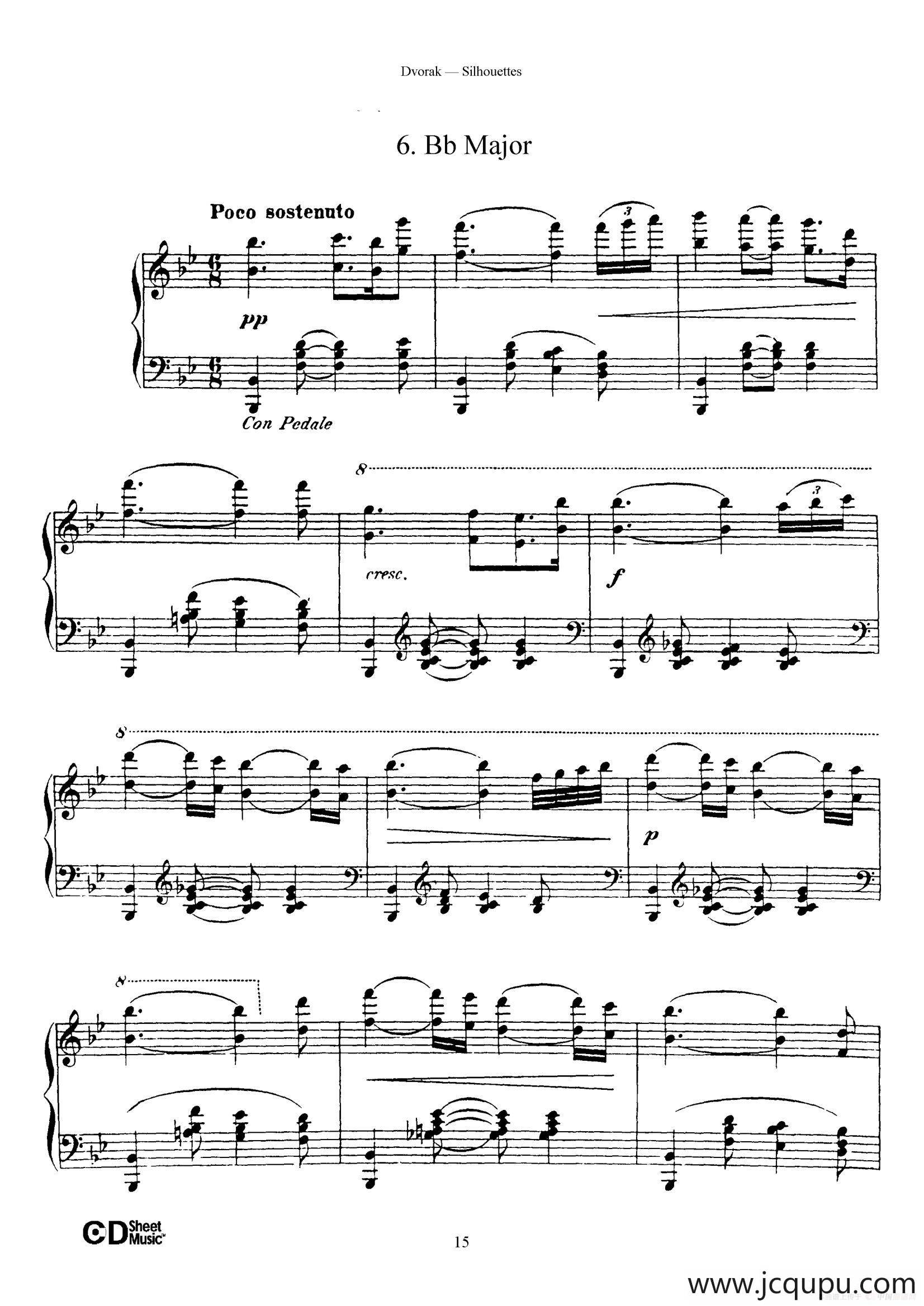 12 Silhouettes Op.8（12首剪影·6）简谱