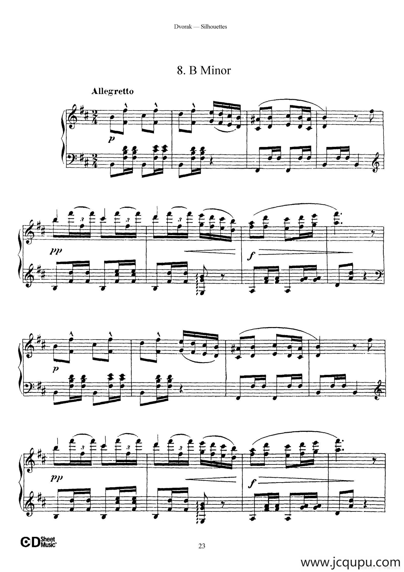 12 Silhouettes Op.8（12首剪影·8）简谱