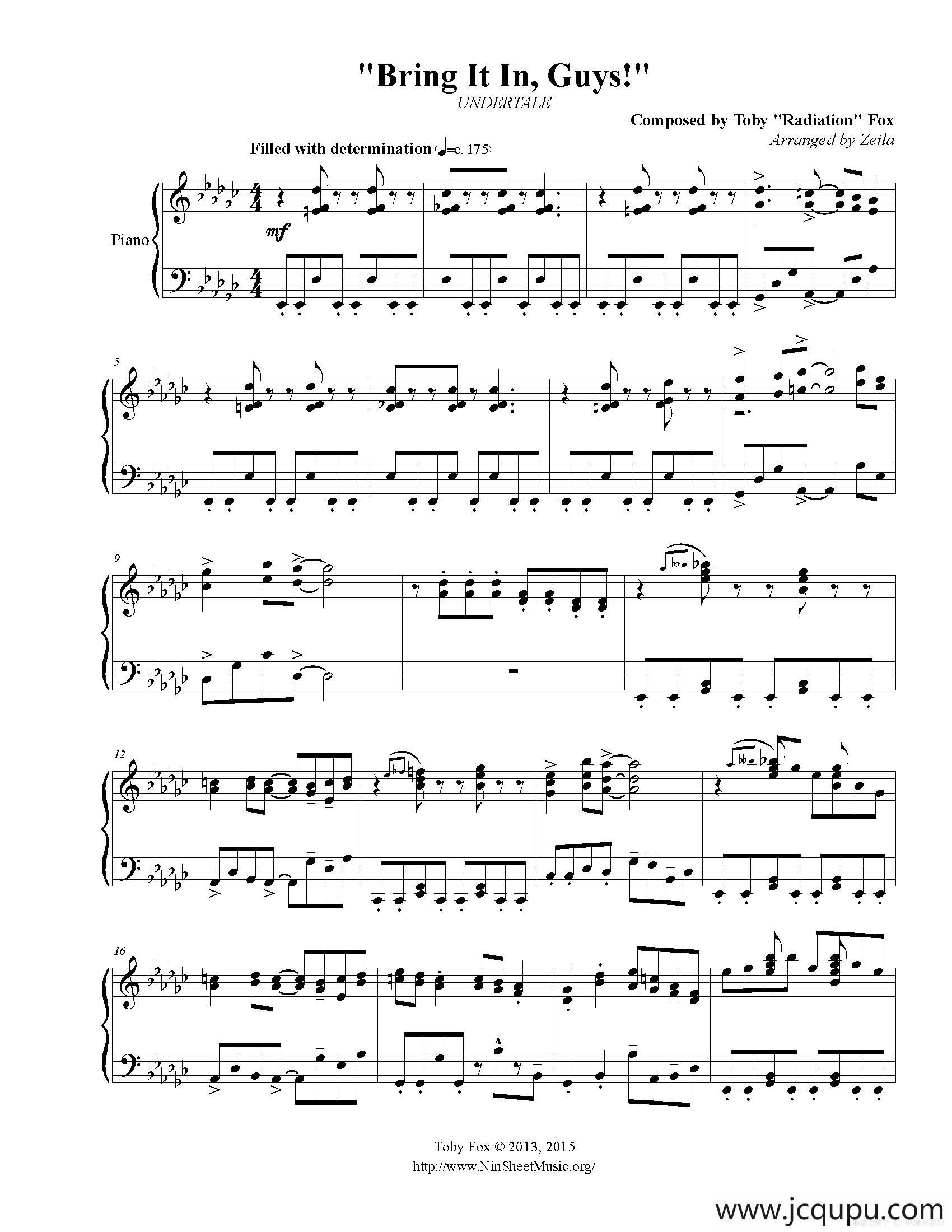 Bring It In, Guys!简谱