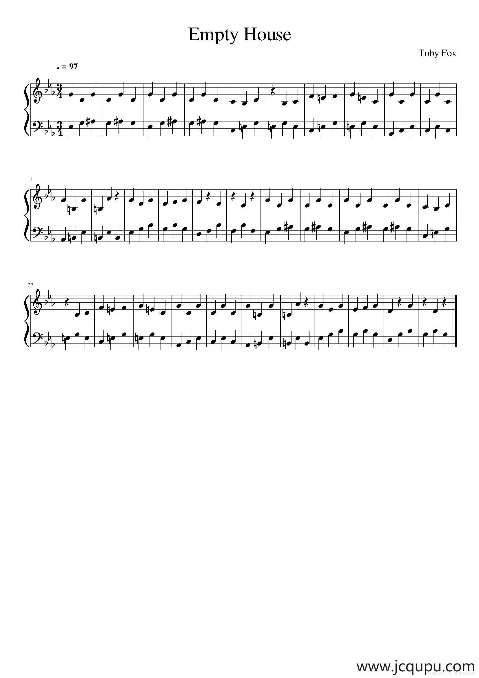 Finale（Empty House）简谱