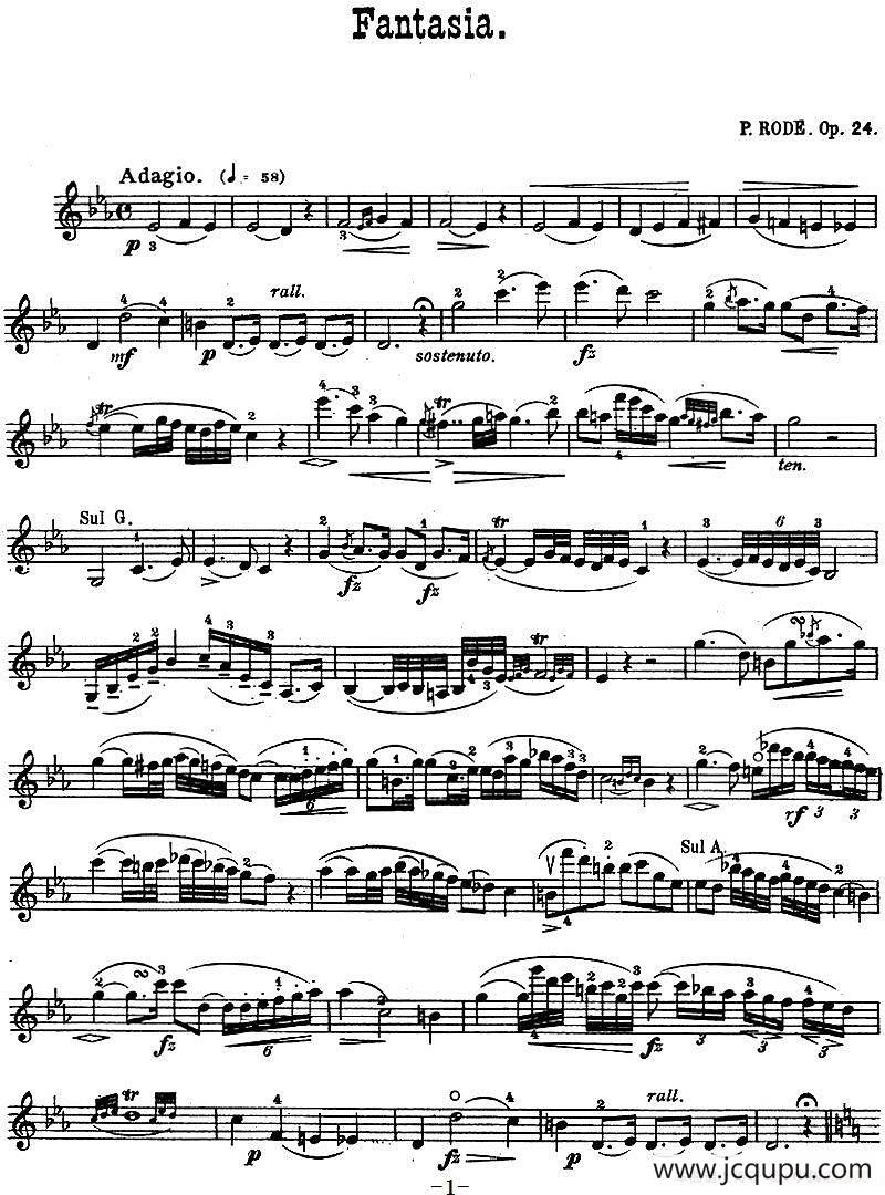 Fantasia（幻想曲）简谱