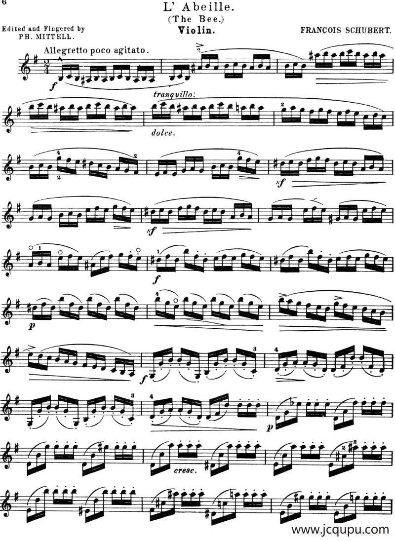 L'Abeille简谱