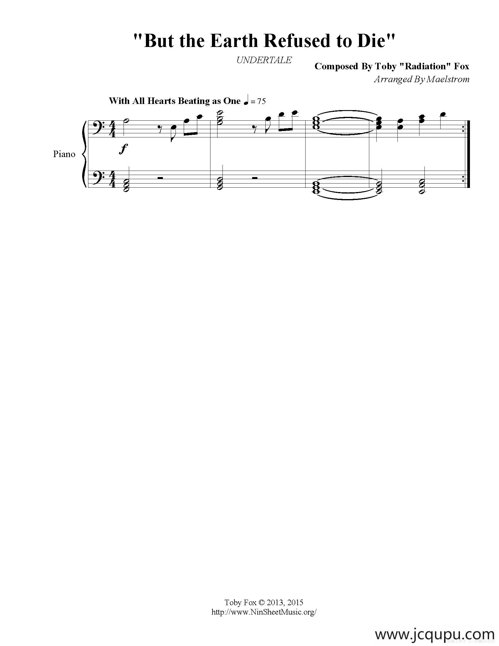 But the Earth Refused to Die简谱