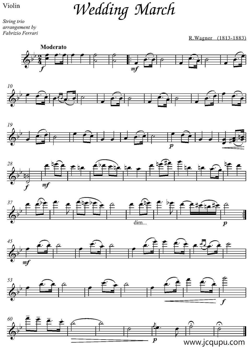 Wedding March简谱