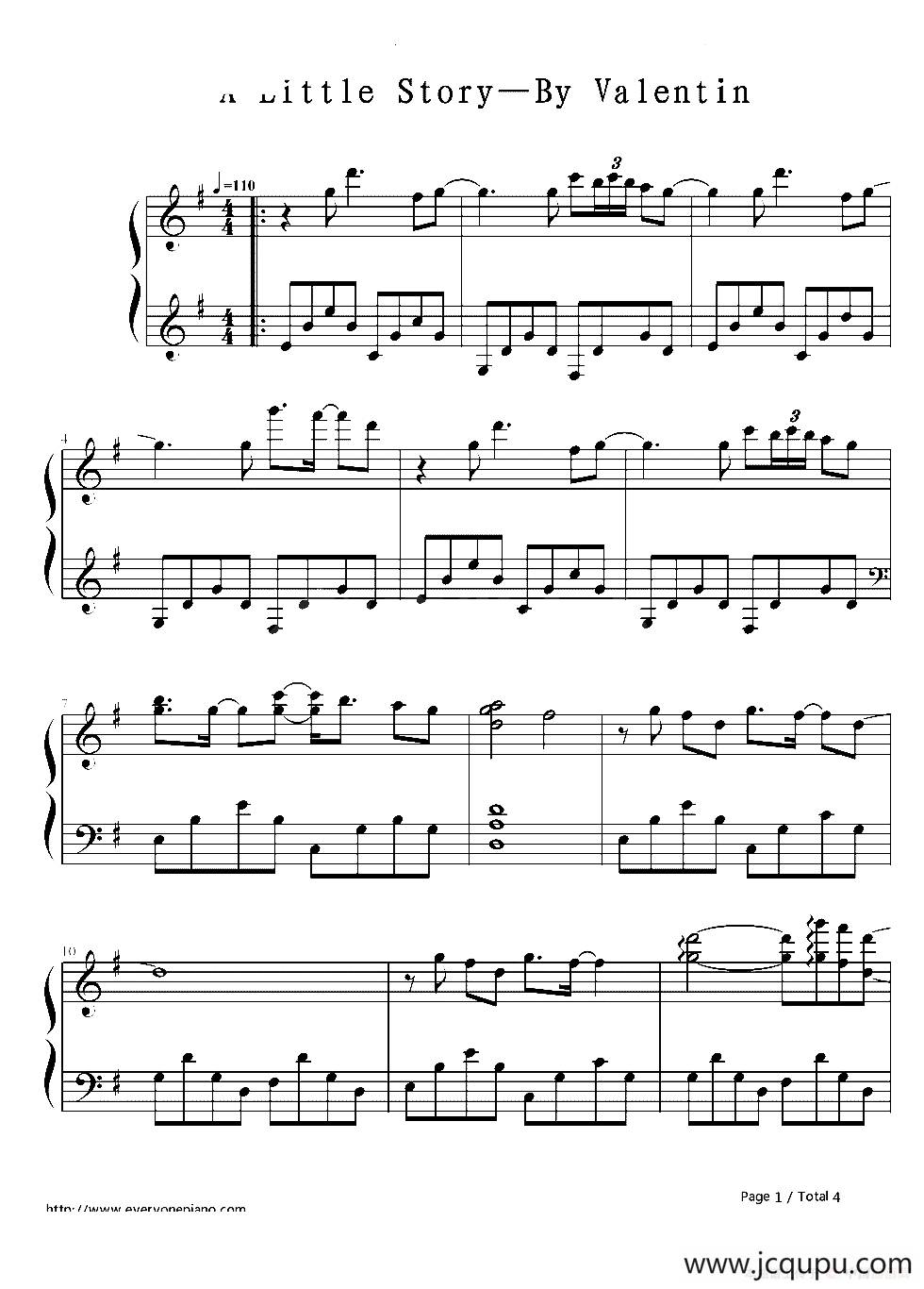 A Little Story简谱