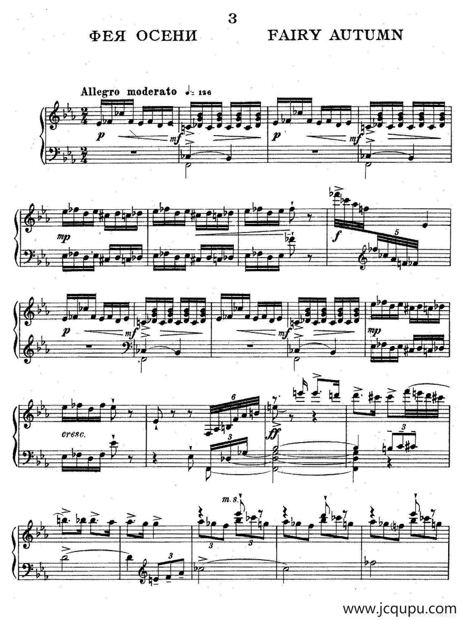 Ten Pieces from Cinderella Op.97（10首小品 - 选自舞剧《灰姑娘》·3）简谱