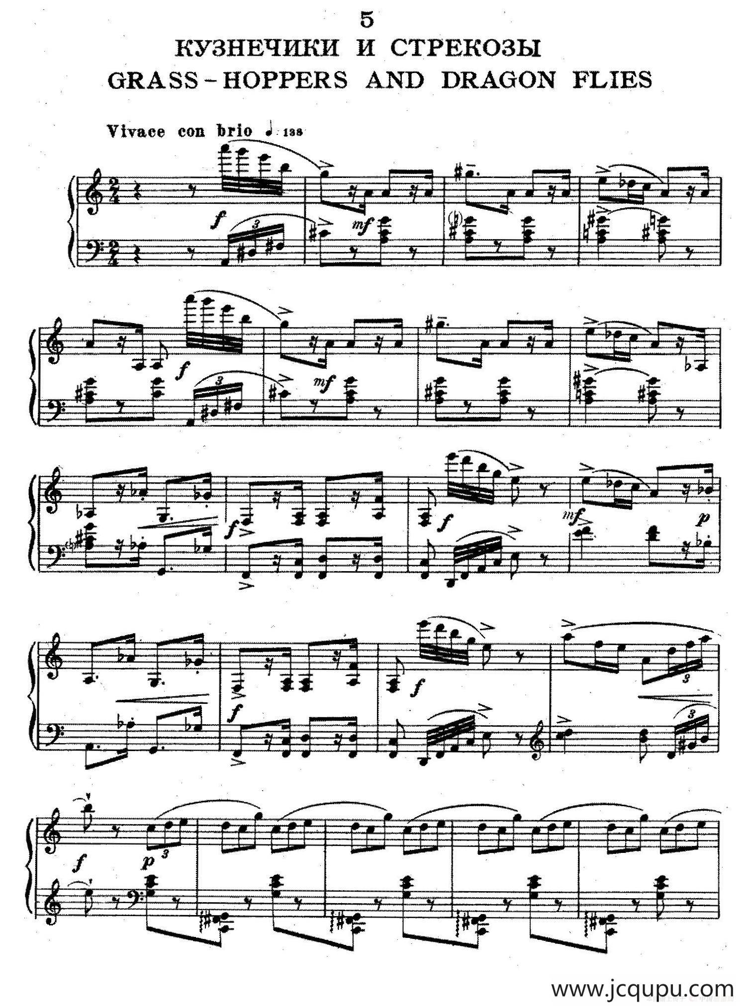 Ten Pieces from Cinderella Op.97（10首小品 - 选自舞剧《灰姑娘》·5）简谱